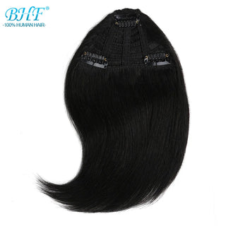 Buy 1 BHF Human Hair Bangs 8inch 20g Front 3 Clips in Straight Remy Natural Human Hair Fringe All Colors