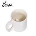 Creative Design White Middle Finger Mug,Novelty Style Mixing Coffee Milk Cup Funny Ceramic Mug 300ml Capacity Water