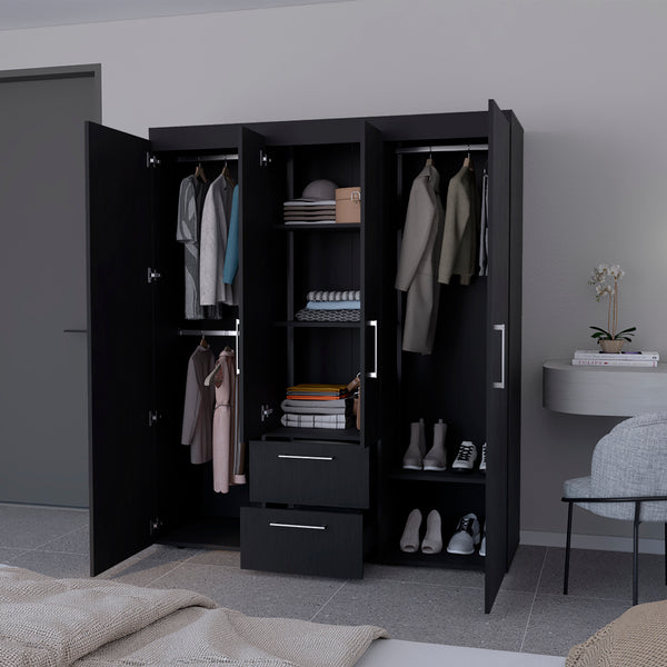 Armoire Elma, Bedroom, Black