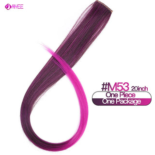 Buy 53 AIYEE Hair Extensions Pure RainBow Hairpiece Clip in Hair Piece Synthetic Long Straight Ombre Pink Red Rainbow Hair Piece