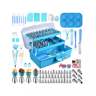 AK 236pcs Cake Tools Kit With Box Decorating Icing Piping Nozzles Set Pastry Bags Spatula Muffin Cupcake Mold Baking Supplies