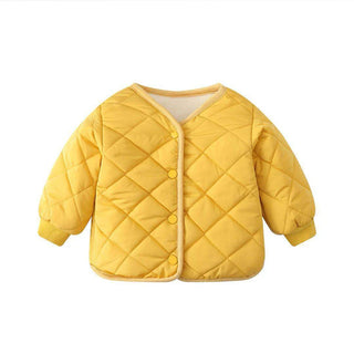 Buy yellow Cute Warm Winter Children Girls Coat Spring Kids Jacket Boys Outerwear Coats Cotton Boy Thicken Baby Clothes Clothing for 2y-7y