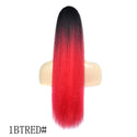 22 Inch Afro Long Straight Drawstring Ponytail Synthetic Yaki Hair Bun Pony Tail Clip in Hair Extensions for Black Women