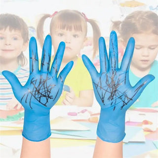 Kids Disposable Nitrile Gloves Children Powder Latex Free Household Cleaning Gloves Crafting Painting Gardening Washing Gloves