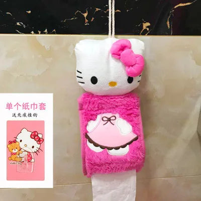 Sanrio Hello Kitty Cute Toilet Seat Cushion Household Paste Toilet Ring Thickened Plus Velvet Toilet Seat Universal Toilet Seat