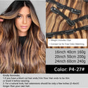 MRSHAIR Big Volume 24inch 240G Clip in Human Hair Extensions Seamless Clip in Hair Pieces 6PCS FULL Head for Thick Raw Hair