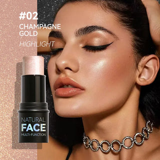 Buy 02 Face Contour Bronzer Stick Face Brighten Highlighter Bar Shimmer Highlighter Blush Stick Concealer Cream Makeup Tool Cosmetics