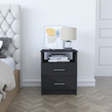 Nightstand Olivenza, Two Drawers - Black