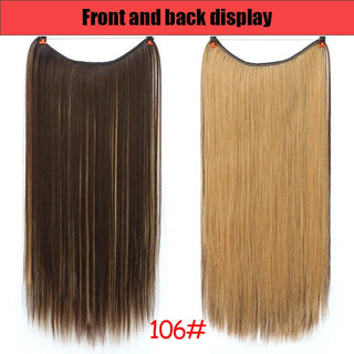 Buy 1062 LUPU Synthetic Hair Extensions Invisible Fash Line No Clips in Hairpieces Natural Secret Wire Fake Hair High Temperture Fiber