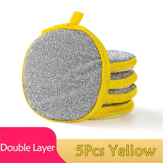 Buy 02-5pcs 5Pcs Double Side Dishwashing Sponge Dish