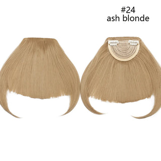 Buy ash-blonde HAIRRO Short Synthetic Bangs Heat Resistant Hairpieces Hair Women Natural Short Fake Hair Bangs Hair Clips for Extensions Black