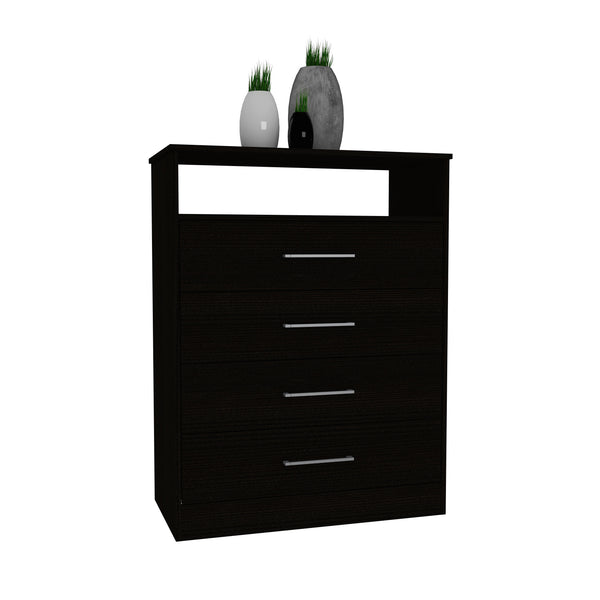 Dresser Atlanta,Four Drawers - Black