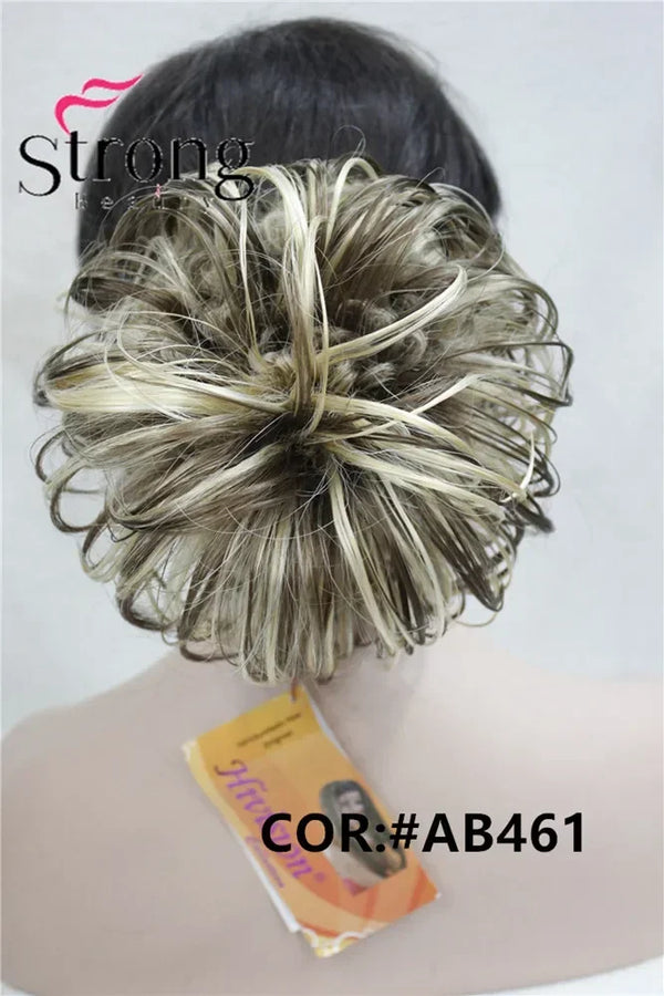 StrongBeauty Synthetic Ballet Hair Bun Extension Donut Chignon Hairpiece for Ponytail