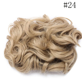 Buy ash-blonde HAIRRO LARGE Comb Clip in Curly Hair Extension Synthetic Hair Pieces Chignon Women Updo Cover Hairpiece Extension Hair Bun