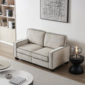 Living Room Sofa Loveseat With Storage Beige Corduroy