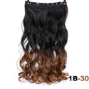 XUANGUANG Long Synthetic Hair 5 Clips in Hair Extension Heat Resistant Hairpiece Natural Wavy Hair Piece