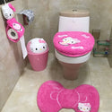 Sanrio Hello Kitty Cute Toilet Seat Cushion Household Paste Toilet Ring Thickened Plus Velvet Toilet Seat Universal Toilet Seat