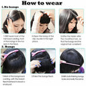 BENIHAIR Synthetic Clip in Hair Bangs Hairpiece Clip in Hair Extension Hair Extension Blunt Bangs Fake Bangs for Women