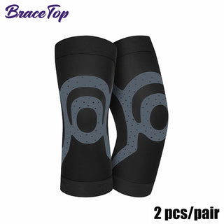 Buy 2-pcs-black-gray-pad BraceTop Summer Ultra-Thin Knee Joint Protector Sports Knee Pads Exercise Yoga Dancer Decompression Kneecap for Running Cycling