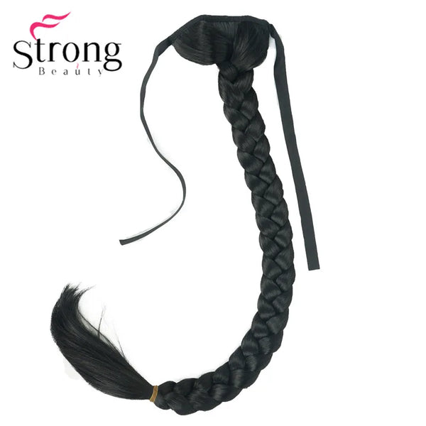 StrongBeauty Blonde Long Fishtail Braid Ponytail Extension Synthetic Clip in Hairpiece COLOUR CHOICES