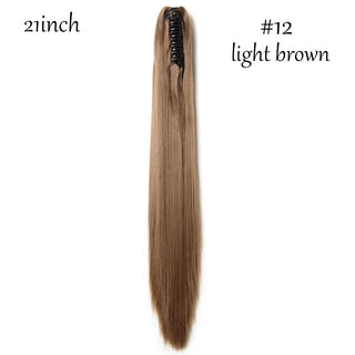 Buy light-brown1 HAIRRO Claw Clip on Ponytail Hair Extension Synthetic Ponytail Extension Hair for Women Pony Tail Hair Hairpiece Wave Ponytail