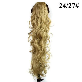 Buy 24-27 Desire for Hair 30 Inch Long Curly Claw Clip Ponytail Heat Resistant Synthetic Hairpieces Fake Hair Extensions