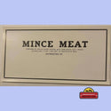 1910s Rare Large Version Unprinted Antique Vintage Brick's Mince Meat Label