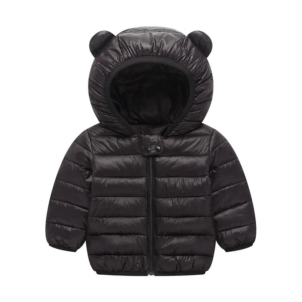 Warm Toddler Boys Jackets Autumn Winter Long Sleeve Hooded Character Pattern Children Outerwear Coats Kids Clothes