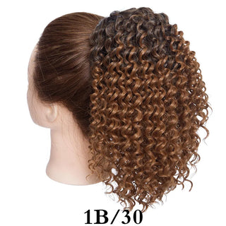 Buy 1b-30 HAIRRO Drawstring Puff Ponytail Afro Kinky Curly Hair Extension Synthetic Clip in Pony Tail African American Hair Extension