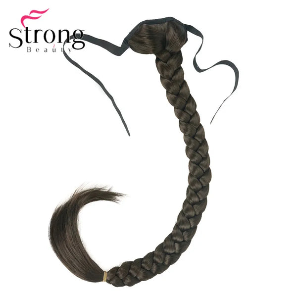 StrongBeauty Blonde Long Fishtail Braid Ponytail Extension Synthetic Clip in Hairpiece COLOUR CHOICES