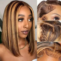 Highlight Wig Human Hair Bob Wig Short Straight Body Curly Bob Wig Lace Front Human Hair Wigs Piano Cheap Wig on Clearance Seal