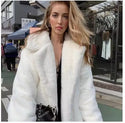 New Elegant Long Winter Faux Fur Coat Women Fashion Plush Fur Coats Loose High Quality Thick Warm Winter Fur Overcoat