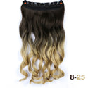 XUANGUANG Long Synthetic Hair 5 Clips in Hair Extension Heat Resistant Hairpiece Natural Wavy Hair Piece