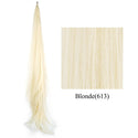 Soowee Long Layered Ponytail Synthetic Hair Extension Blonde Pony Tail Flexible Hair Ponytails Hairpieces