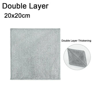 Buy double-layer 2-10Pcs Rags for Kitchen Scrubber Thickened Kitchen Cleaning Cloth Magic Dishcloth Kitchen Bowl Dishcloth Cleaning Towel