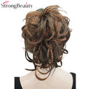 StrongBeauty Synthetic DIY Hair Red Blonde Brown Black Braid Drawstring Ponytail Clip in/on Hair Extensions Hairpieces 17Colors