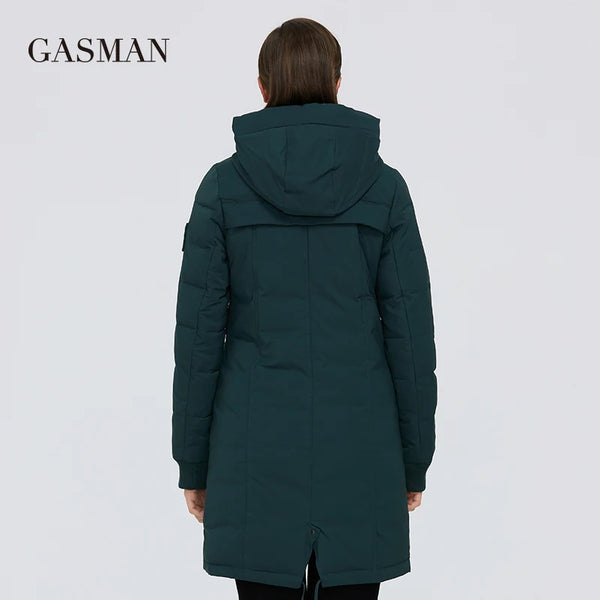 GASMAN Collection Hooded Warm Winter Coats Women High Quality Parka Long Coat Thick Jackets Female Winter Windproof Jackets 1820