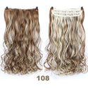 XUANGUANG Long Synthetic Hair 5 Clips in Hair Extension Heat Resistant Hairpiece Natural Wavy Hair Piece