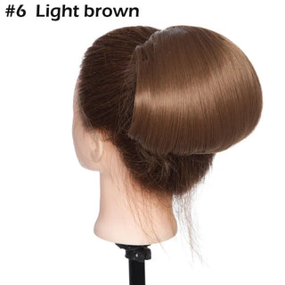 Buy light-brown HAIRRO Synthetic Bride Hair Bun Donut Chignon Hair Piece Extension for Women Headwear Hair Bun for Wedding