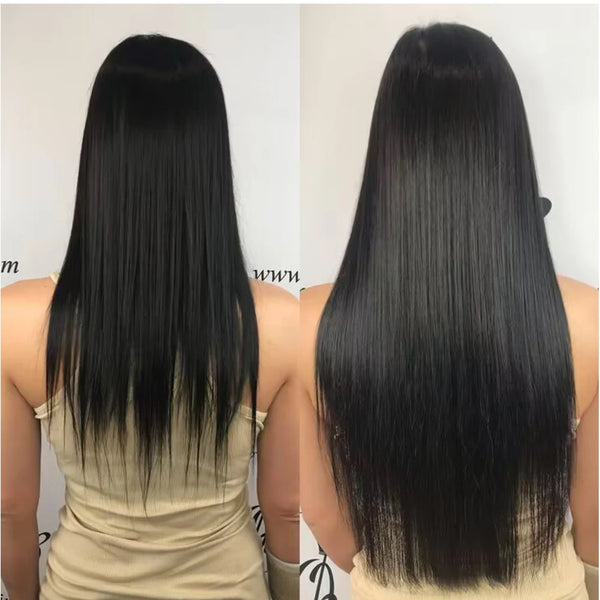 Doreen Full Head Brazilian Machine Remy Clip in Hair Extensions Human Hair 100% Real Natural Hairpiece Clips on 120G 14 to 22