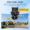 36x Zoom 20W Solar Battery Red Blue Alarm Floodlight PTZ Camera 4G Surveillance Camera Solar Cameras Outdoor