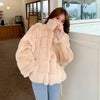 khaki Fur coat