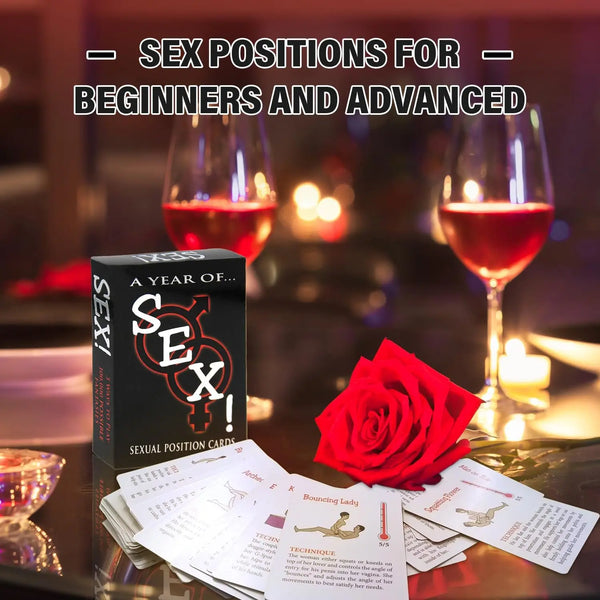 Erotic Games Sexual Positions Play Paper Cards a Year of Sex for Adult Sexy Game Cards Sets for Couple Game Sex Postion Sex Toys