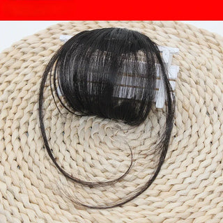 Buy style1-black-brown Fake Air Bangs Hair Styling Tools Hair Clip-In Extension Synthetic Hair Fake Fringe Natural False Hairpiece Women Clip in Bangs