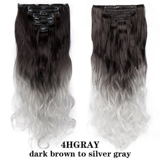 Buy 4hgray HAIRRO 24Inches 170g 36 Colors Long Straight Synthetic Hair Extensions Clips in High Temperature Fiber Black Brown Hairpiece