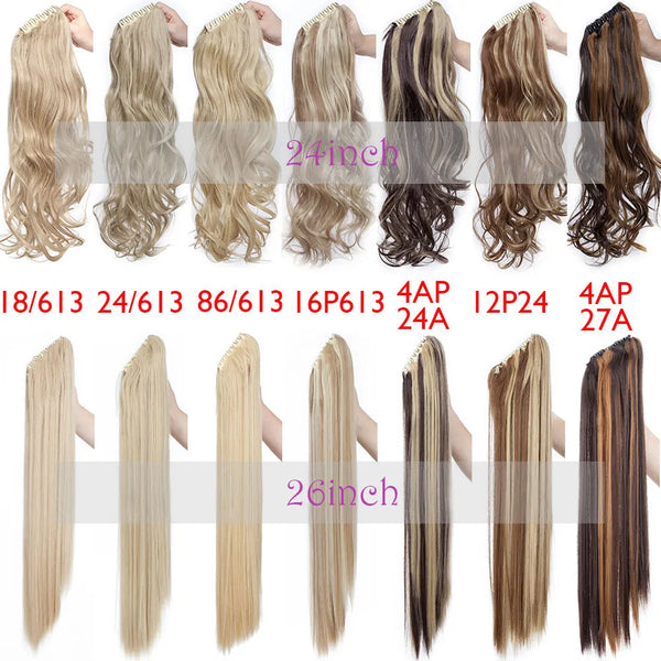 HAIRRO Claw Clip on Ponytail Hair Extension Synthetic Ponytail Extension Hair for Women Pony Tail Hair Hairpiece Wave Ponytail