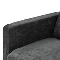 Loveseats Sofa Bed With Pull-Out Bed,Adjsutable Back and Two Arm Pocket,Black (54.5"x33"x31.5")