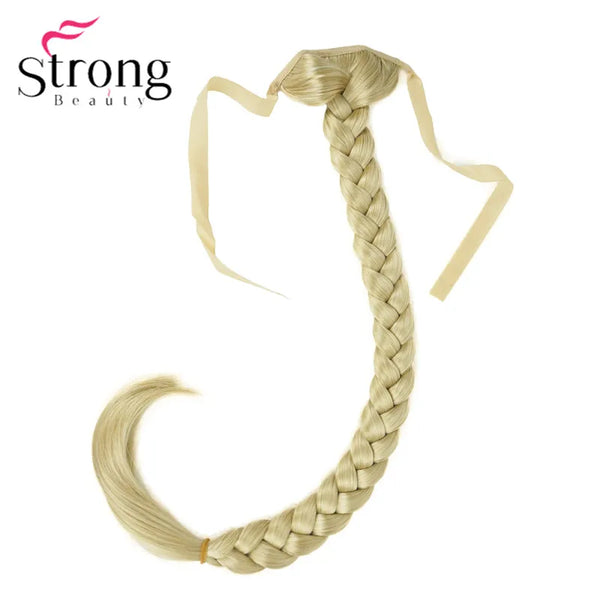 StrongBeauty Blonde Long Fishtail Braid Ponytail Extension Synthetic Clip in Hairpiece COLOUR CHOICES