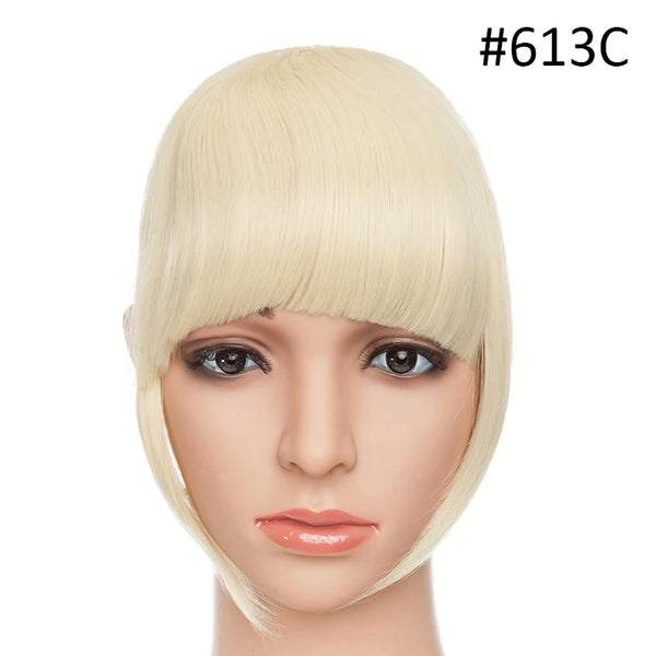 BENIHAIR Synthetic Clip in Hair Bangs Hairpiece Clip in Hair Extension Hair Extension Blunt Bangs Fake Bangs for Women