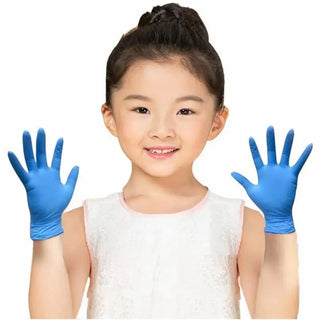 Kids Disposable Nitrile Gloves Children Powder Latex Free Household Cleaning Gloves Crafting Painting Gardening Washing Gloves